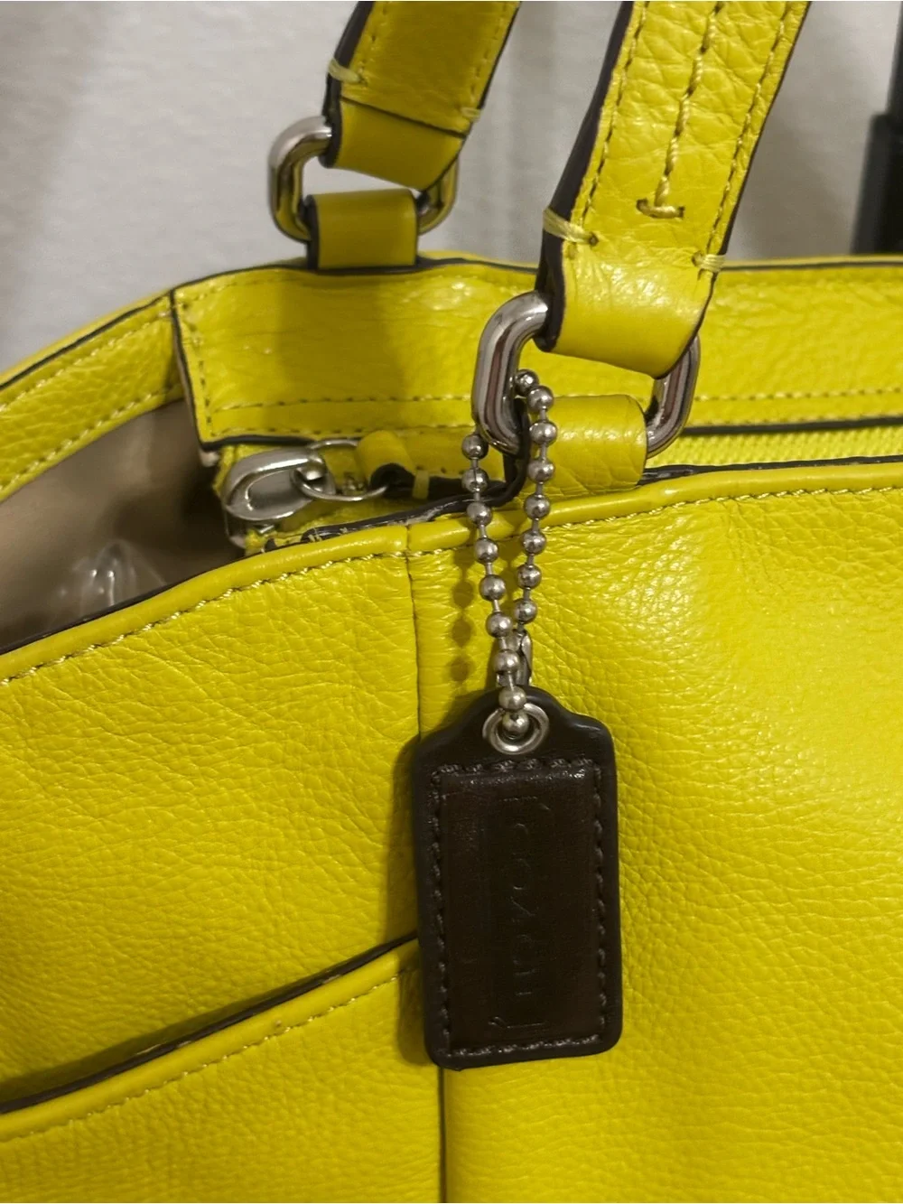 Coach Leather Tote with Dual Straps